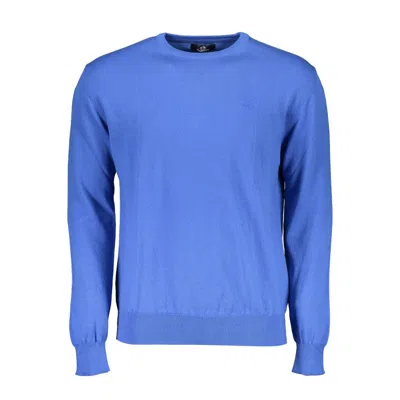 La Martina Blue Cotton Sweater