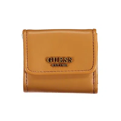 Guess Jeans Brown Polyethylene Wallet In Yellow