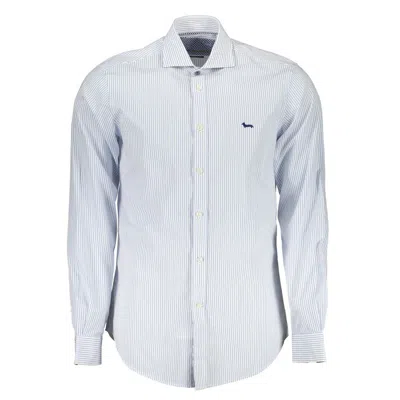 Harmont & Blaine Light Blue Cotton Shirt In White