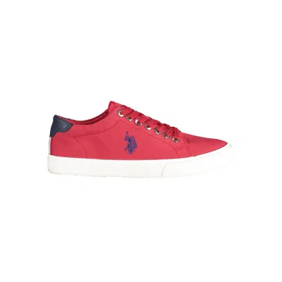 U.s. Polo Assn Red Cotton Sneaker In Pink