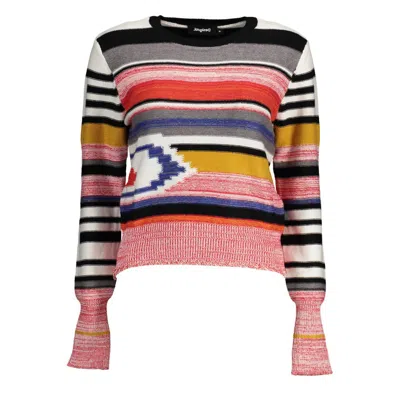 Desigual Red Polyester Sweater In Multi