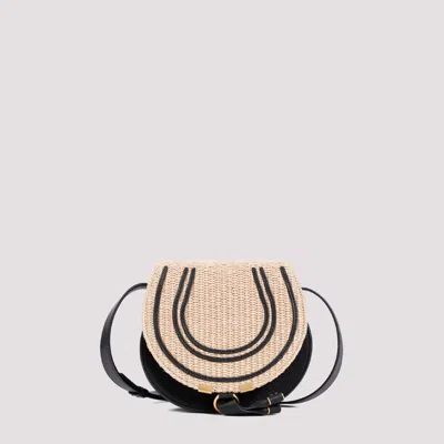 Chloé Sand Marcie Calf Leather Shoulder Bag In Black