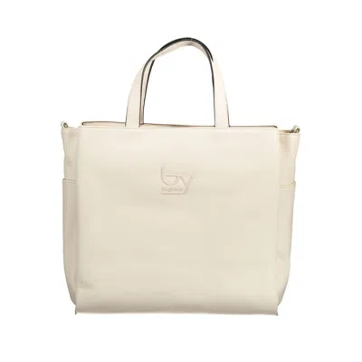 Byblos White Polyethylene Handbag In Metallic