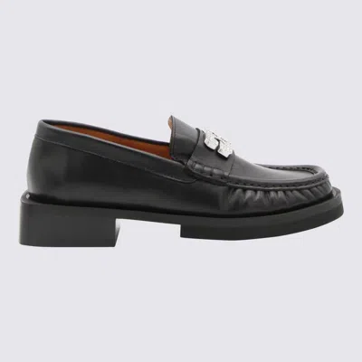 Ganni Black Leather Loafers