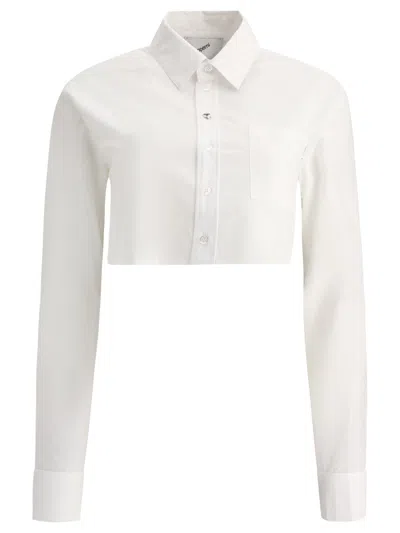 Coperni Cropped Shirt In White