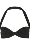 Norma Kamali Bill Ruched Halterneck Bikini Top