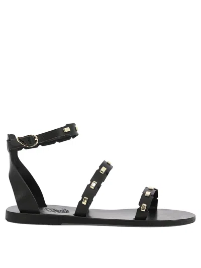 Ancient Greek Sandals Coco Stud-embellished Flat Sandals In Black
