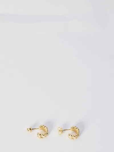 Bottega Veneta Intreccio Earrings In Gold