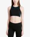 CALVIN KLEIN PERFORMANCE PRINTED MESH LOW-SUPPORT SPORTS BRA