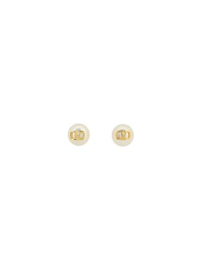 Valentino Garavani Earrings In Oro 18/cream