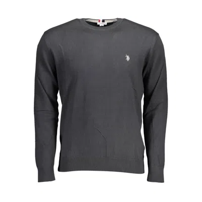 U.s. Polo Assn Black Cotton Sweater In Gray