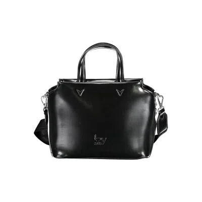 Byblos Black Polyethylene Handbag In Burgundy