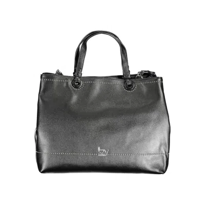 Byblos Black Polyethylene Handbag In Burgundy