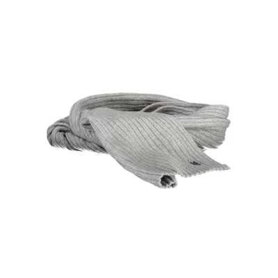 U.s. Polo Assn Gray Wool Scarf In White
