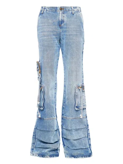 Retroféte Callum Low-rise Cargo Jeans In Blue