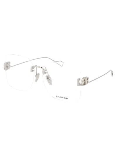 Balenciaga Eyeglasses In Silver Silver Transparent