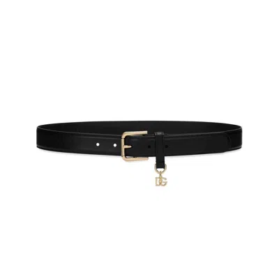 Dolce & Gabbana Belt Logo Charm Accessories In Black