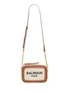Balmain B-army Mini Camera Bag Crossbody In Ivory
