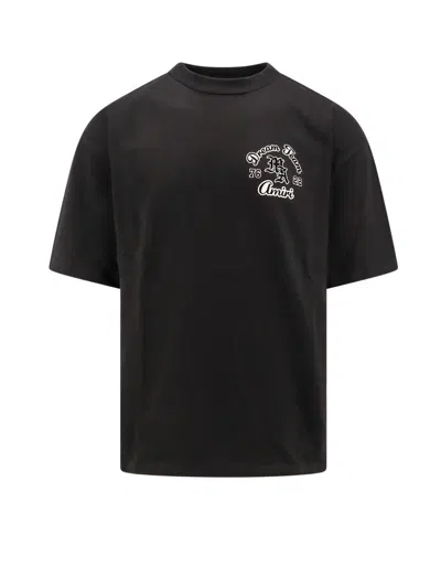 Amiri Flocked-logo Cotton T-shirt In Black