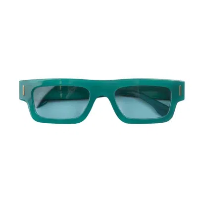Retrosuperfuture Rectangle Framed Sunglasses In Green