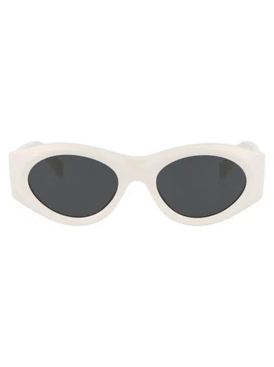Prada Eyewear Round Frame Sunglasses In White