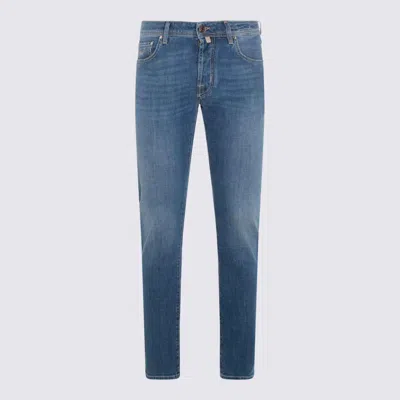 Jacob Cohen Blue Cotton Denim Jeans In 734d
