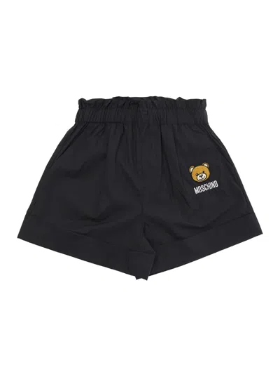 Moschino Kids' Shorts In Nero Black
