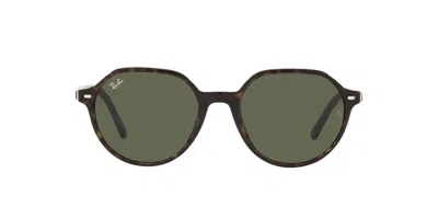 Ray Ban Thalia Round-frame Sunglasses In Braun