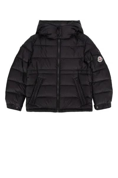 Moncler Kids' Zip-up Padded Down Jacket In Black