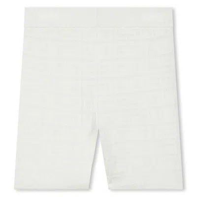 Givenchy Kids' 4g-patterned Jacquard Shorts In White