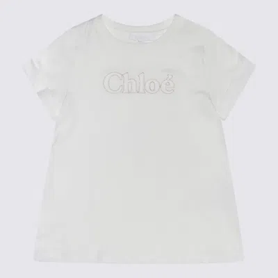 Chloé Kids' White Cotton Tshirt