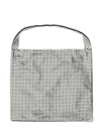 Rabanne Pixel Tote Bag In Argento