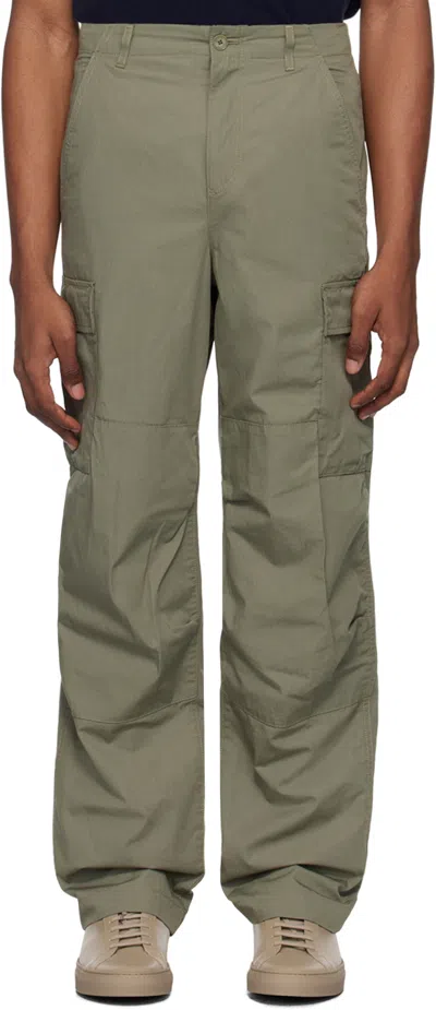Lacoste Khaki Lightweight Cargo Pants In Tank Green