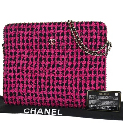 Pre-owned Chanel Pink Tweed Shoulder Bag ()