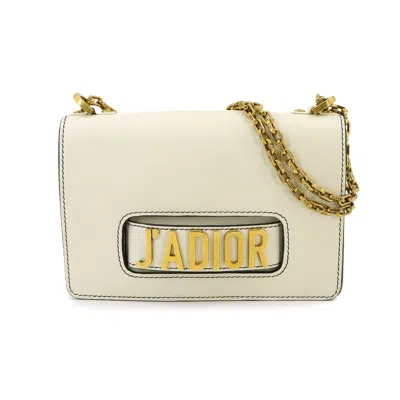 Dior J'a White Leather Shoulder Bag ()