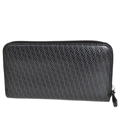Fendi Zucca Black Leather Wallet  ()