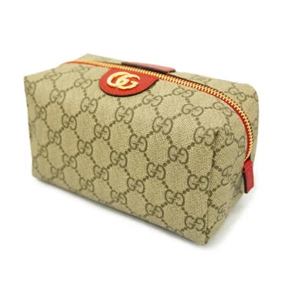Gucci Gg Supreme Brown Canvas Clutch Bag ()