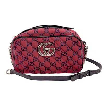 Gucci Marmont Red Canvas Shoulder Bag ()