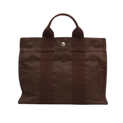 Hermes Hermès Herline Brown Polyamide Tote Bag ()