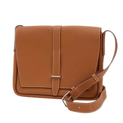 Hermes Hermès Steve Gold Leather Shoulder Bag ()