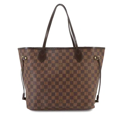 Pre-owned Louis Vuitton Neverfull Burgundy Canvas Tote Bag ()