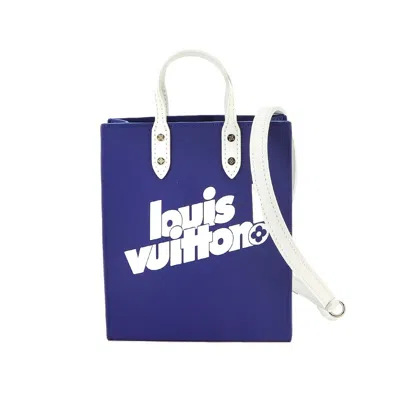Pre-owned Louis Vuitton Sac Plat Blue Leather Shoulder Bag ()