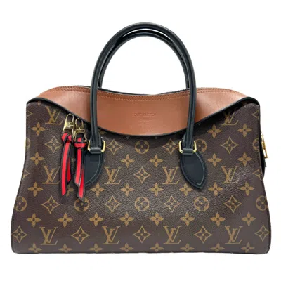 Pre-owned Louis Vuitton Tuileries Brown Canvas Shoulder Bag ()