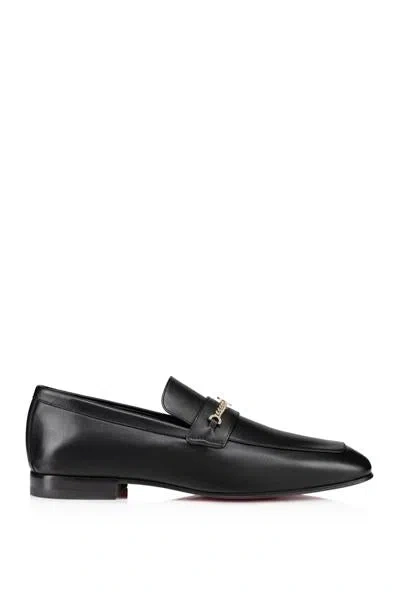Christian Louboutin Mj Moc Leather Loafers In Black