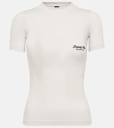 Balenciaga Beverly Hills T Shirt Fitted In 3307 Off White/black