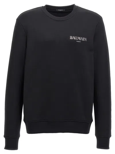 Balmain Silver  Vintage Sweatshirt Black