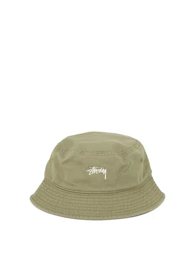 Stussy Stock Bucket Hats Green