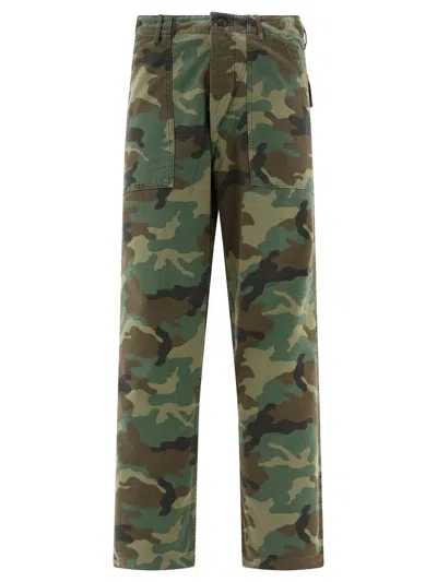Orslow Woodland Camo Trousers Green