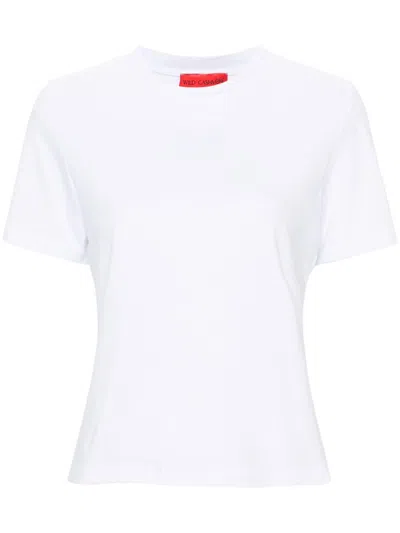 Wild Cashmere Crew-neck Cotton T-shirt In White