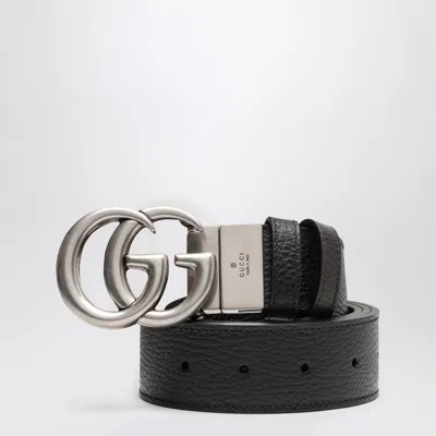 Gucci Black Gg Marmont Reversible Belt Men